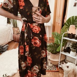 Floral Wrap Dress
